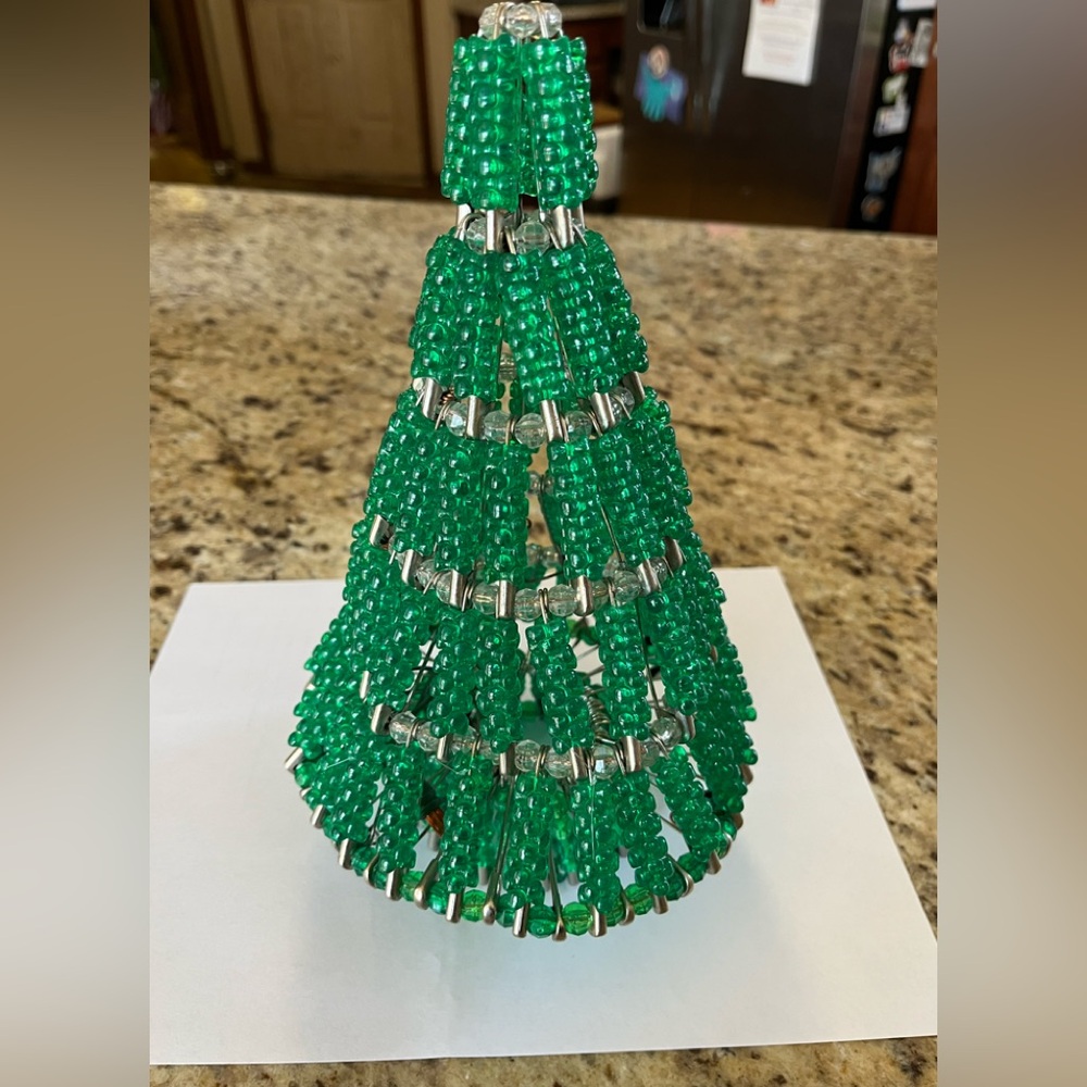 Vintage beaded Christmas tree
